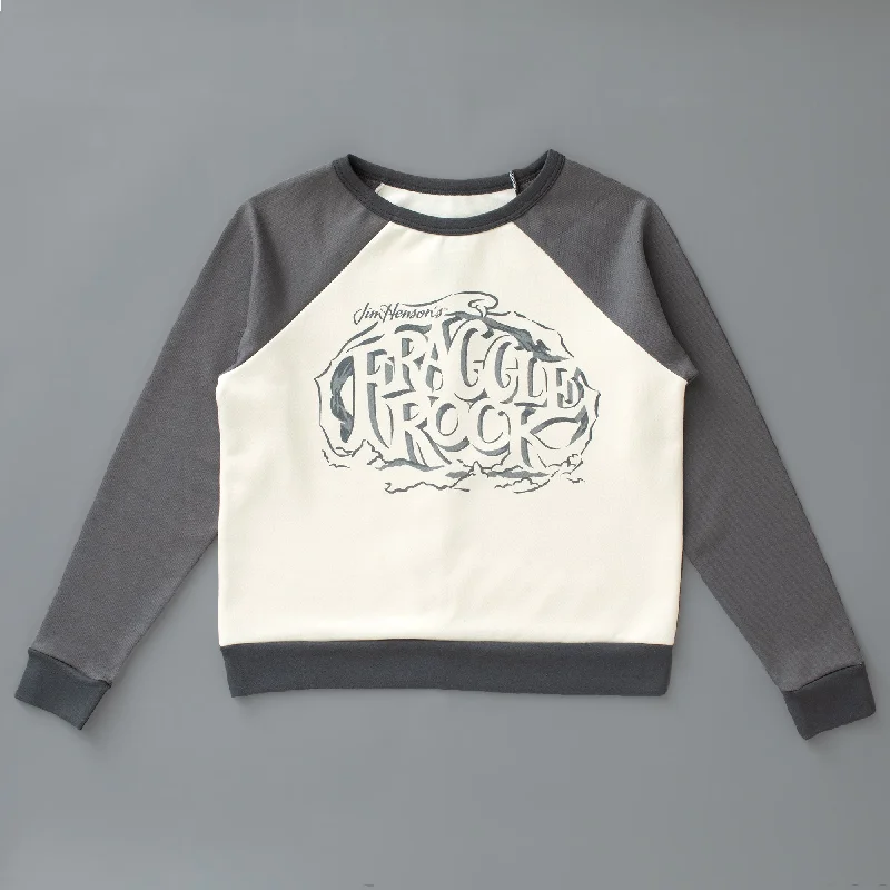 Adult Oslo Sweatshirt - Fraggle Rock Logo Grey Hoodie Dress Longline Feminine