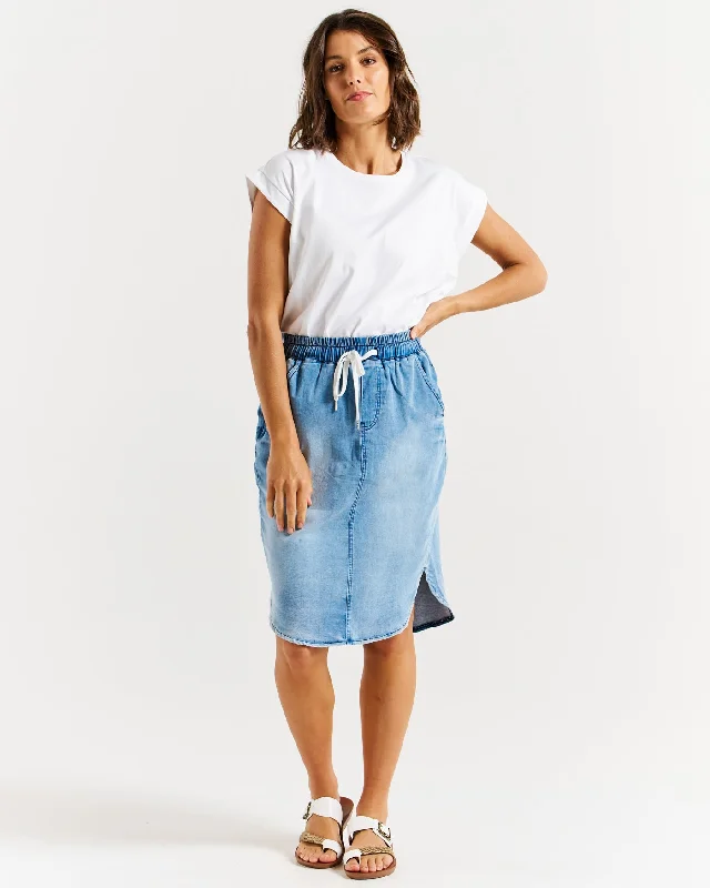 ALINA DENIM SKIRT denim skirt trendy