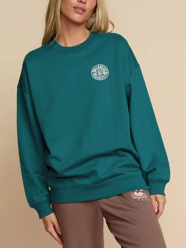 Sun Sea Surf Crewneck Sweatshirt Hoodie with Drawstring Waist Adjustable Fitted