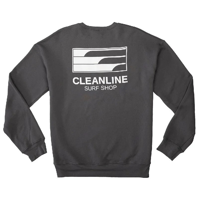 Cleanline Lines Crew Sweatshirt Hoodie with Cropped Fit Short Trendy