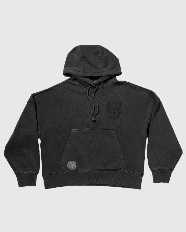 Origin Hooded Sweatshirt Hoodie with Hem Frayed Vintage Worn
