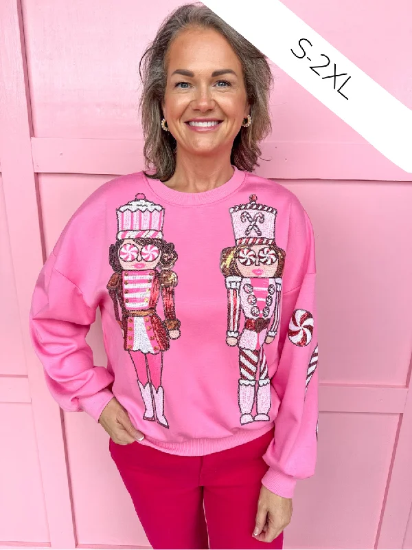 Peppermint Nutcracker Sweatshirt Hoodie Crop Top Short Trendy