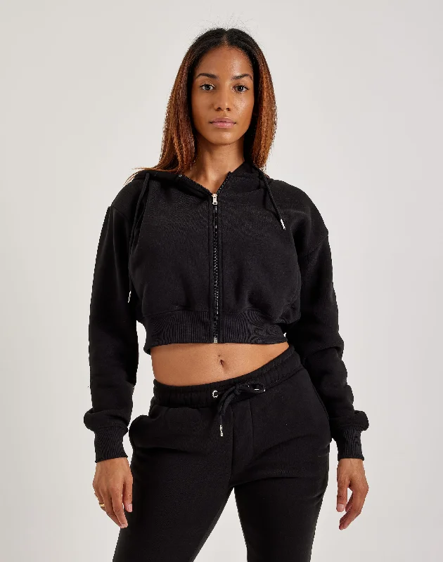 Red Fox Full-Zip Hoodie Hoodie with Applique Textured Unique