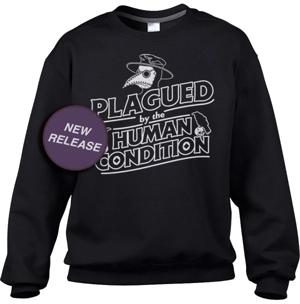 Unisex Plagued by the Human Condition Sweatshirt Hoodie with Snap Buttons Easy Quick