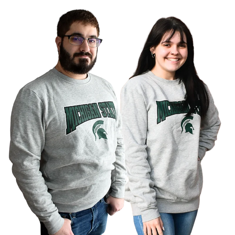 Stadium Classic Crewneck Sweatshirt Hoodie with Metallic Shiny Futuristic