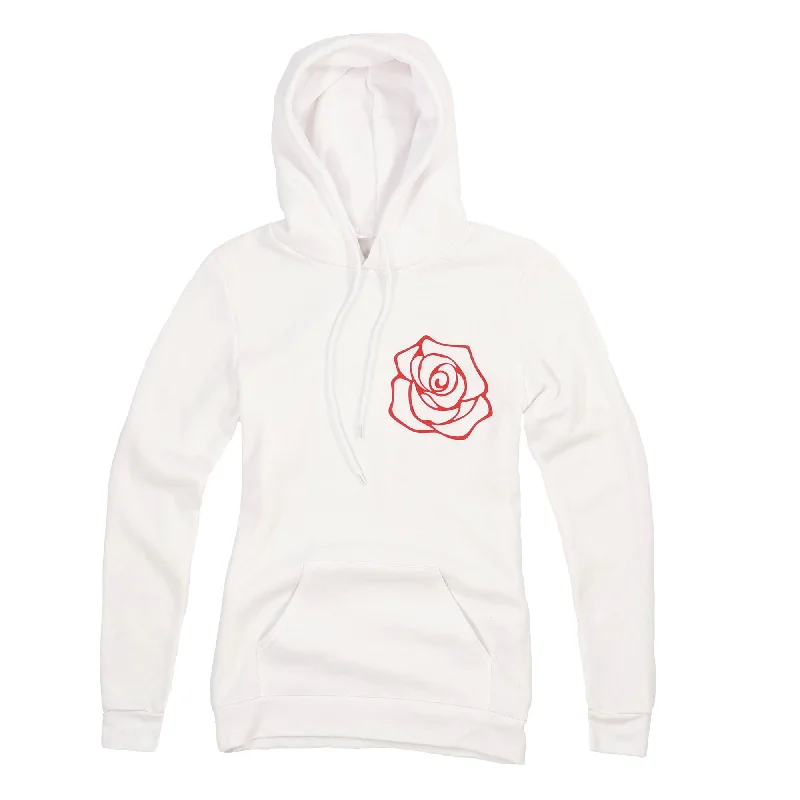 Women's National Flower Sweatshirt | Made in USA Hoodie with Set-In Sleeves Structured Classic